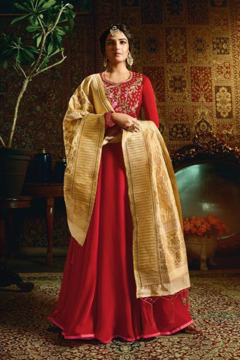 Amirah Vol 21 Satin Georgette With Heavy Embroidery Ladies Gown 11054