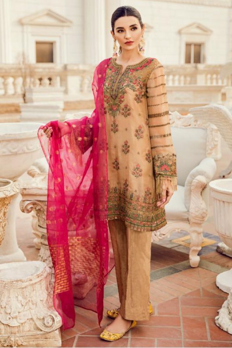 Deepsy Maria B-3 Georgette With Heavy Embroidered Suit 600-405