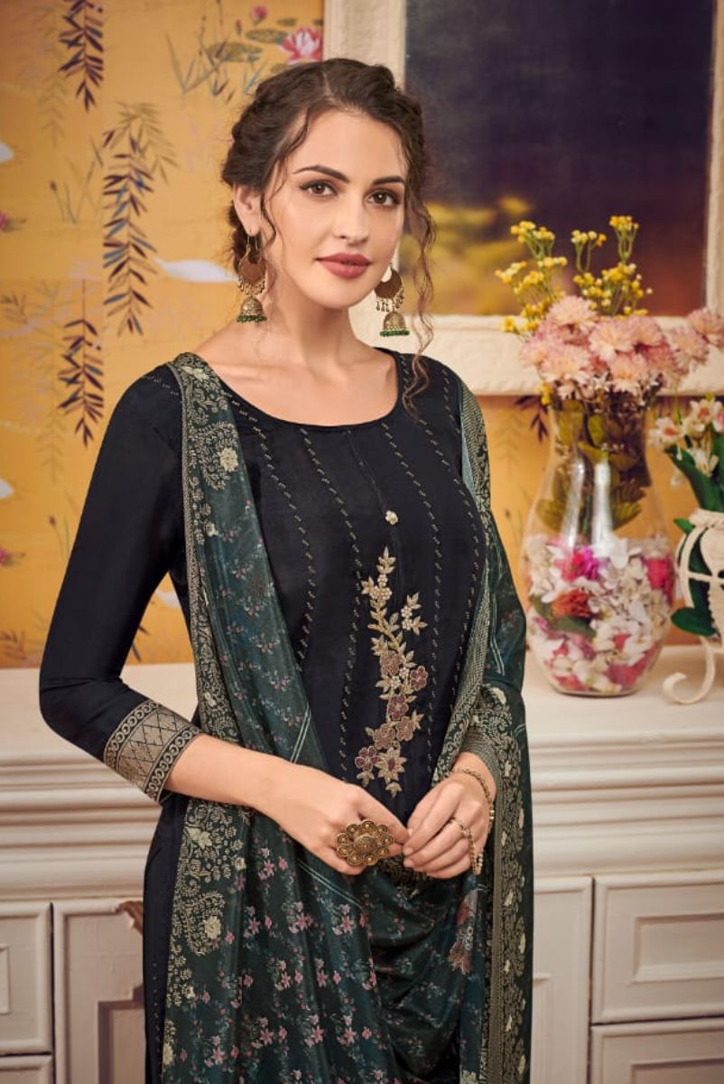 Eba Hurma Vol 28 Pure Viscose Chinon With Sequins & Resham Embroidery Work Plazo Suit 1151