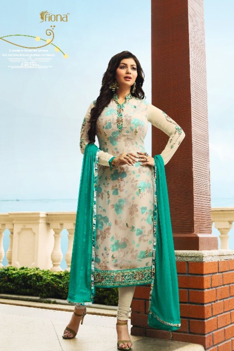 Fiona Ayesha Georgette With Heavy Embroidery Churidar Suits 22054