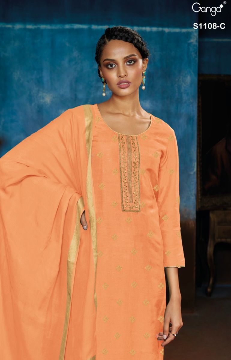 Ganga Fashion New Vimi S1108 Summer Collection Free Shipping Suit Salwar S1108-C