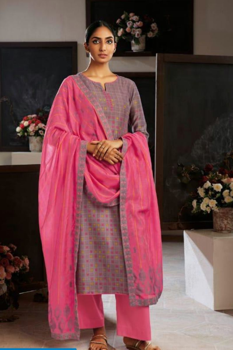 Ganga Fashion Eydis Presents Pure Kora Silk Printed Silk Salwar Kameez Collection C0134