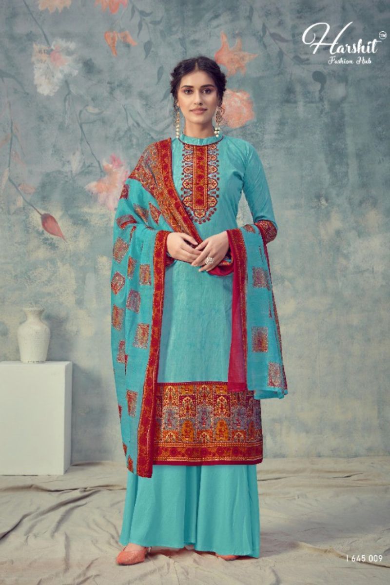 Harshit Fashion Sanjeeda Presents Cambric Cotton with Digital Printed Salwar Suit 645-009