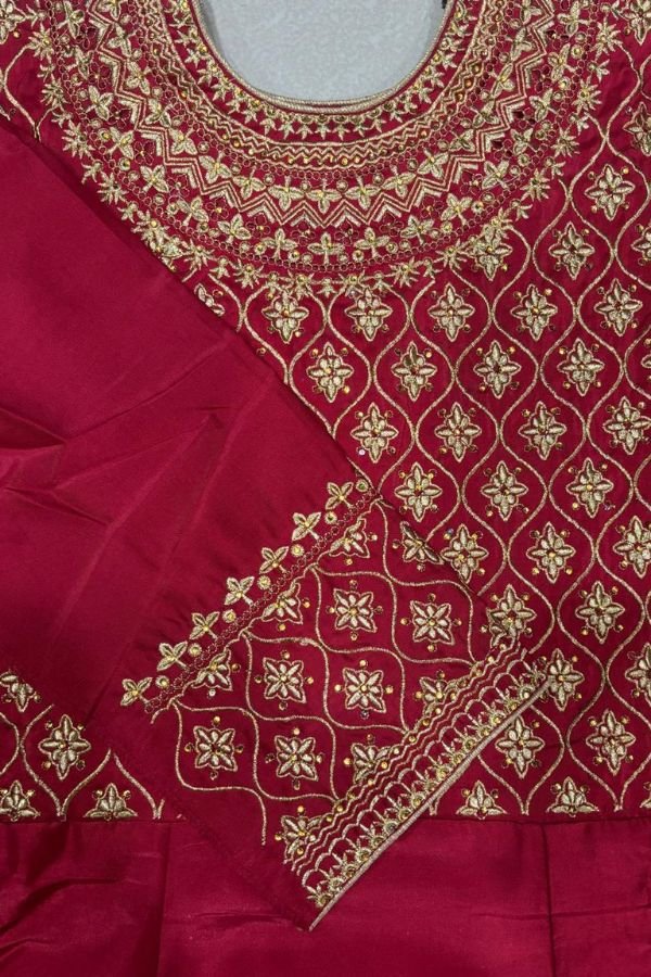 Jinaam Floral Sephora Dyed Polyester Upada Silk With Beautifully Finishing Fancy 7457