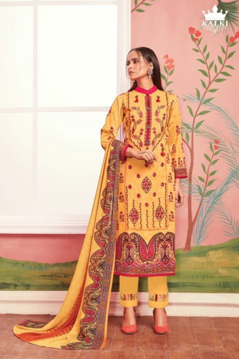 Kalki Mehr Vol-2 Pure Lawn Cotton Print With Embroidery Suit Salwar 1010