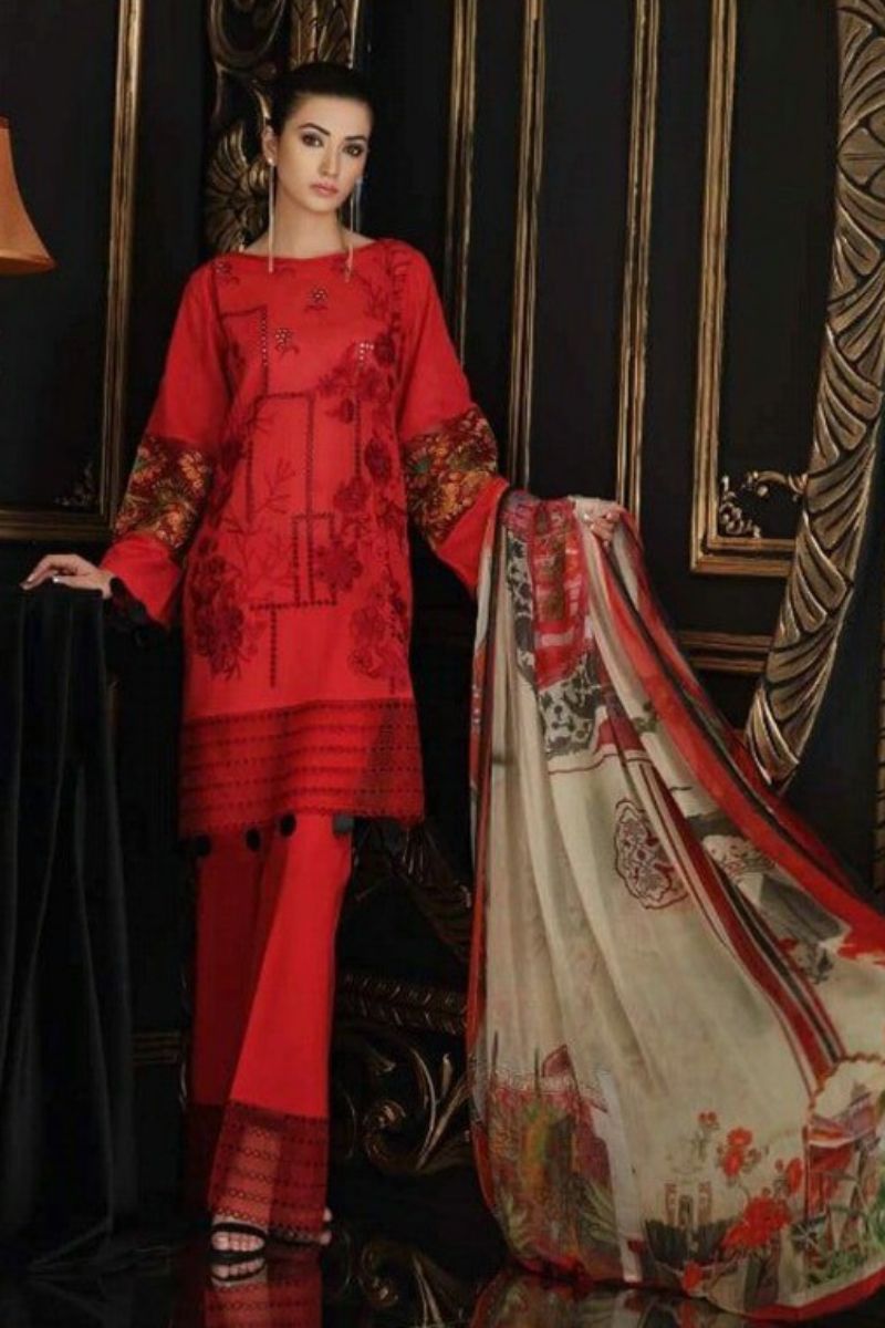 Kaara Suits Charizma Swissmiss 3 Presents Pure Cotton Shiffly and Embroidery work Suit 7005