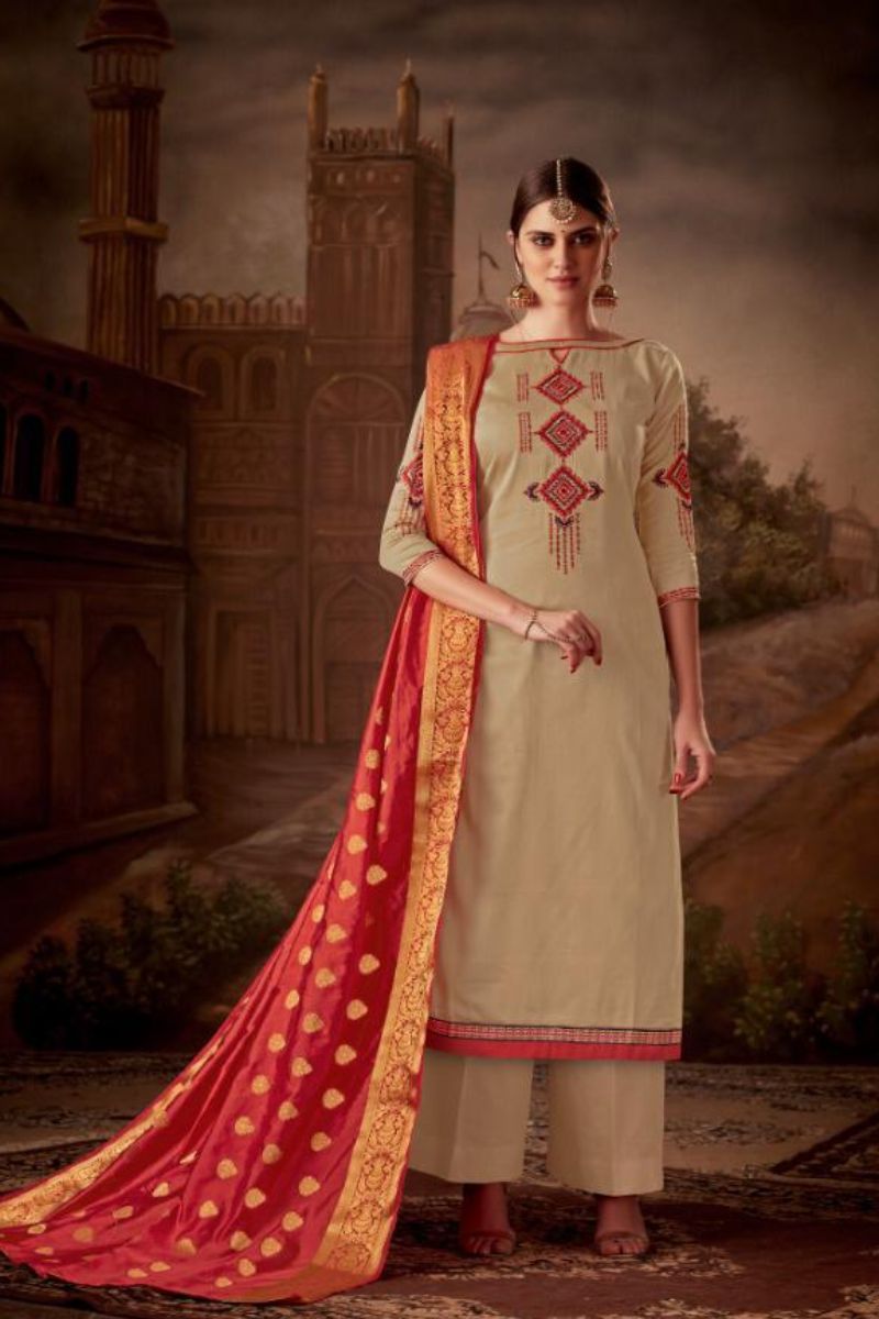Levisha Rihanaa Pure Jaam Silk With Heavy Embroidery Plazo Suit 2613