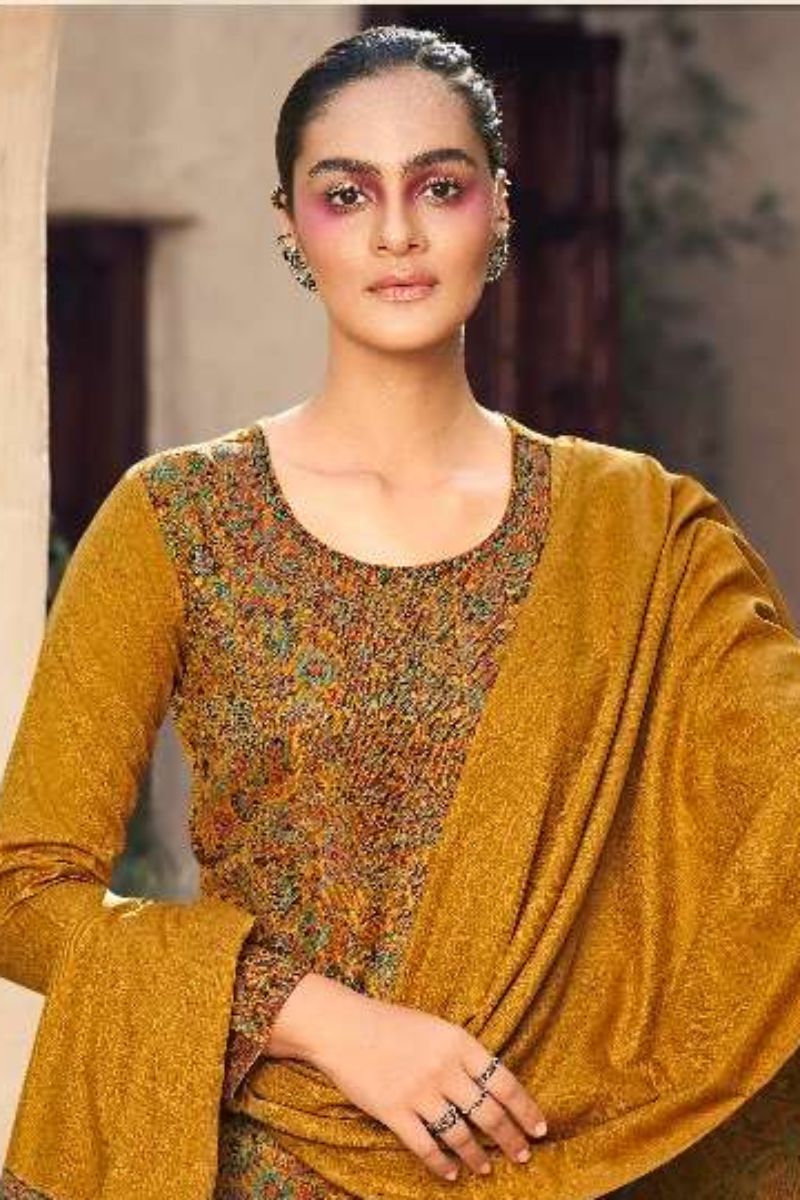 Lt Fashion Nitya Winter Weaves Pashmina Jacquard Suit Salwar W-102