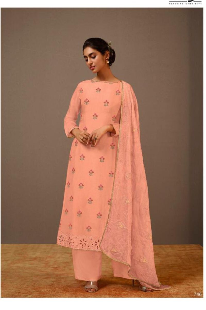 Omtex Pareenita Nisa Silk Embroidery Salwar Suit 746