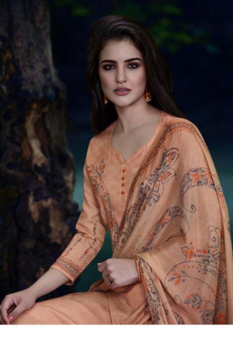 Omtex Annya presents Lawn Cotton Digital Print With Cross Stitch Embroidery And Handwork suit 876
