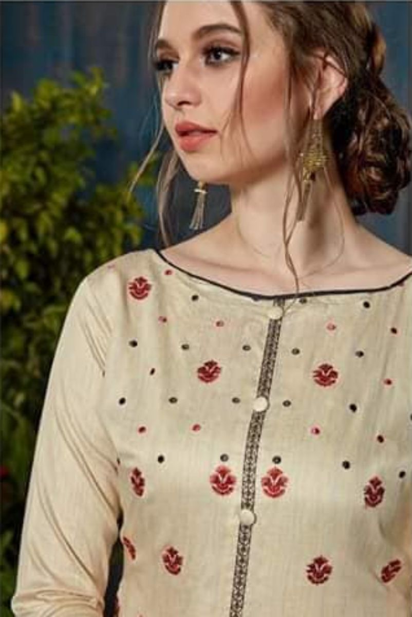 Rupali Fashion Presents Festive Collection Heavy Jam Satin Negative Print Embroidered Suit 102