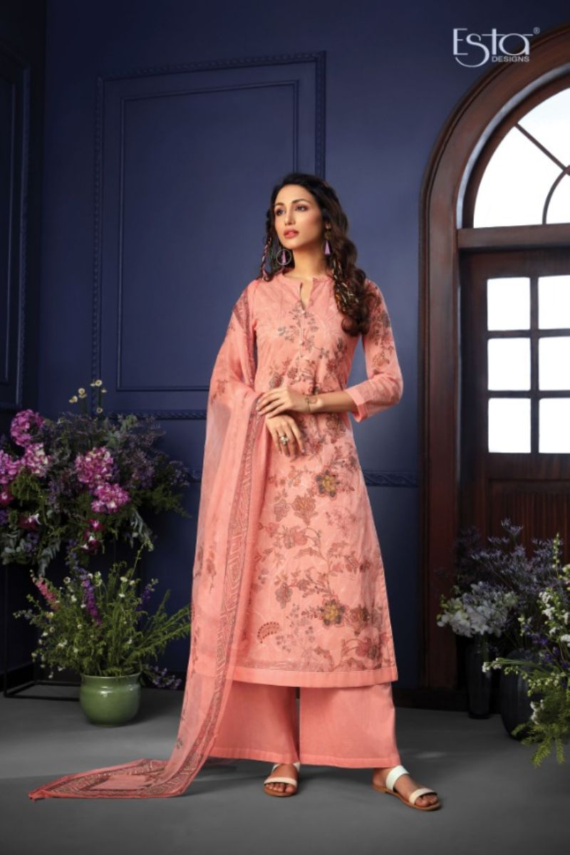 Sahiba Esta Olivia Digital Print Cotton Organdy With Aari Work Suit Salwar 101