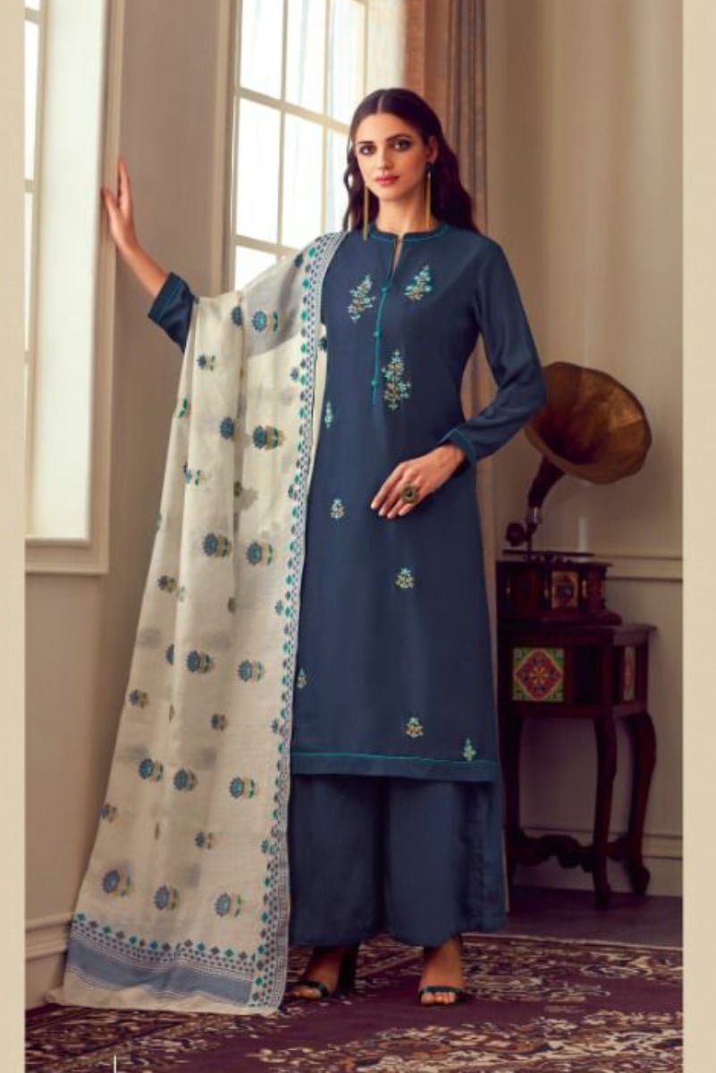 Sahiba Esta Designs Nazm Presents Dyed Cotton Silk With Hand Work Salwar Suit 110