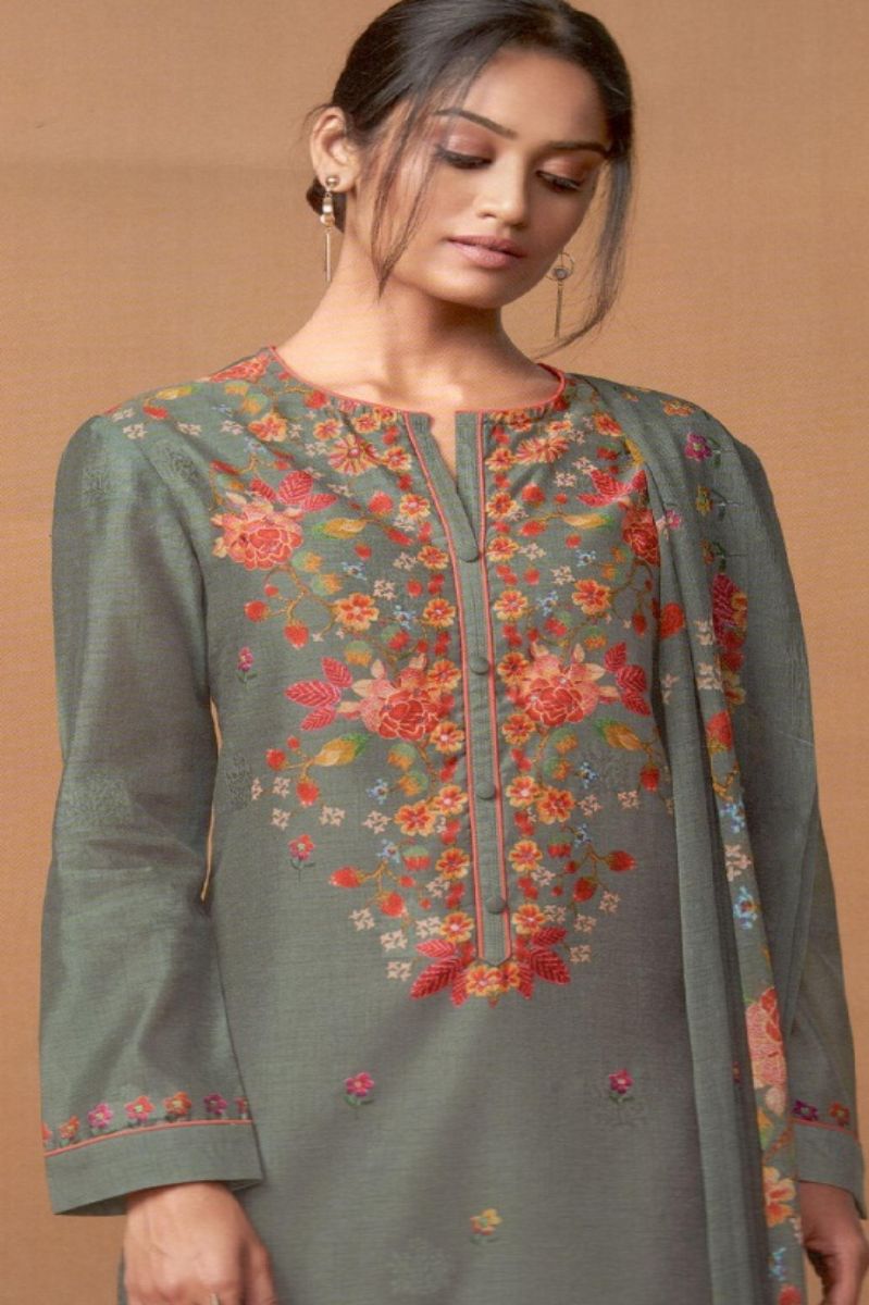 Sahiba Itrana Ozara Fancy Cotton Jacquard Digital Print With Handwork Suit 761