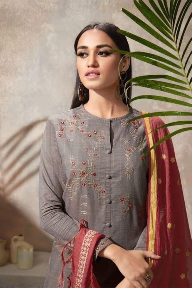 Sahiba Itrana Iternal Path Presents Pure Chex With Embroidery Salwar Suit 870