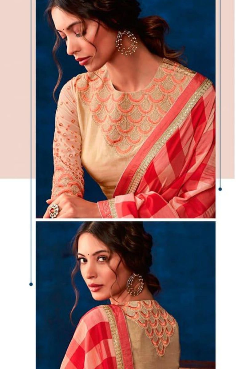 Sahiba Nishwan Presents Fancy Georgette With Fancy Lace Border Designer Saree 14