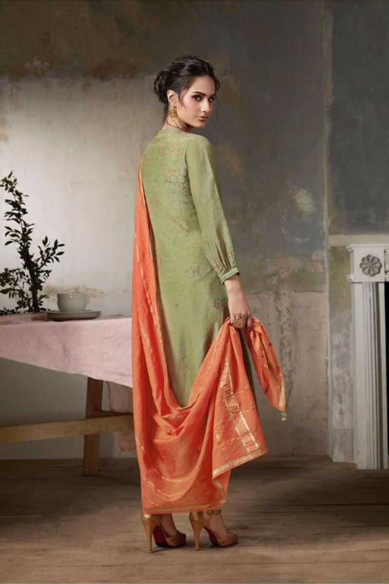 Sahiba Sarg Fern Presents Silk Collection Pure Silk Digital Print With Handwork Suit 380