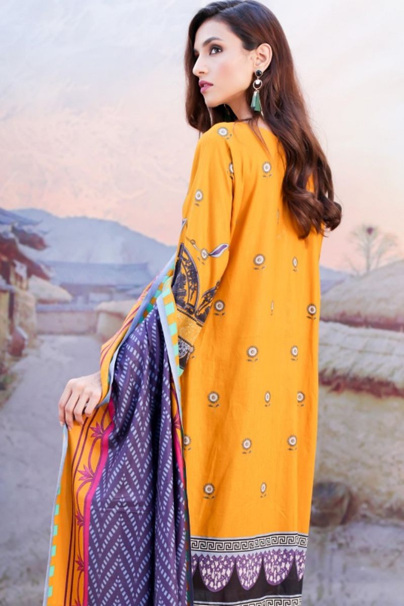 Sahil Printed Cotton Collection 2019 With Printed Lawn Dupatta and Dyed Trouser Original Pakistani Suit 03