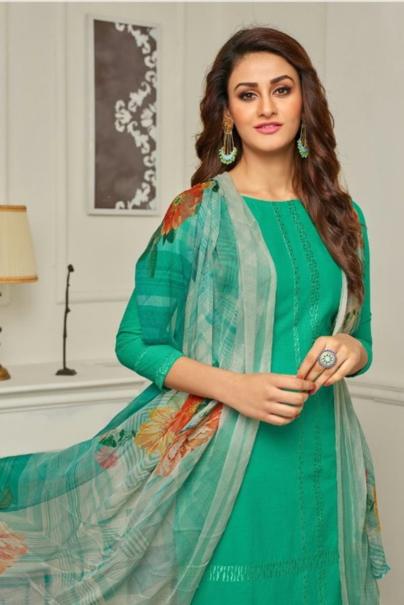 Samaira Fashion Aabida 2 Camric Cotton Plazo Suit 11009