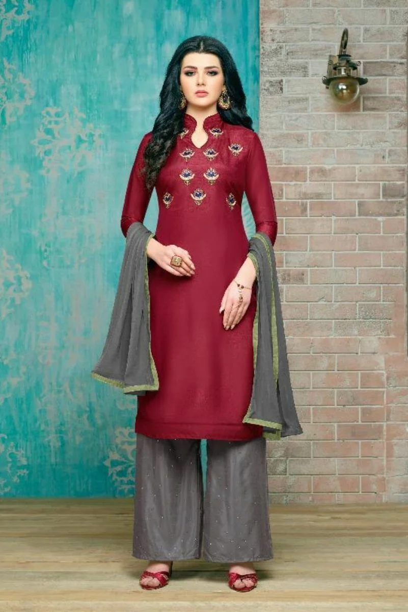 Samaira Fashion Mario Upada Silk With Embriodery Work Suits 26002