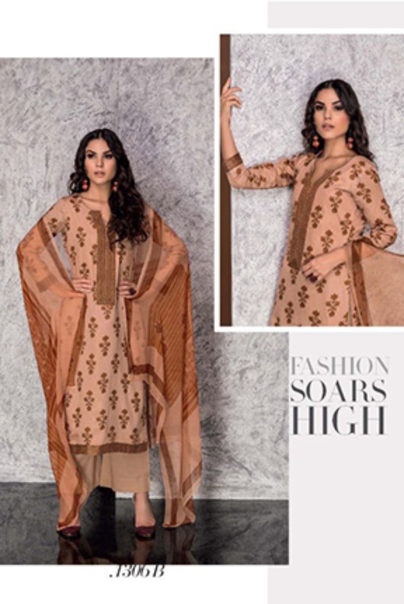 Tacfab Shireen Fine Cotton Printed Plazo Suit 1306-A