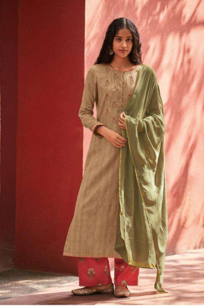 Varsha Fashion Ehrum Asmee Superior cotton Satin Print With Embroidery Suit Salwar 114-C