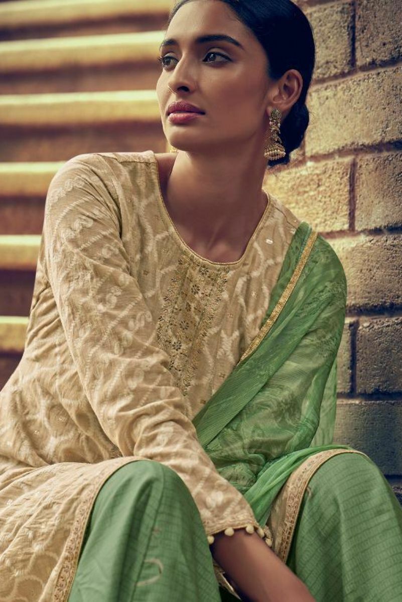 Varsha Fashion Nividha Presents Banarsi Weave Self Fabric With Lining and Embroidery Salwar Suit ND-26