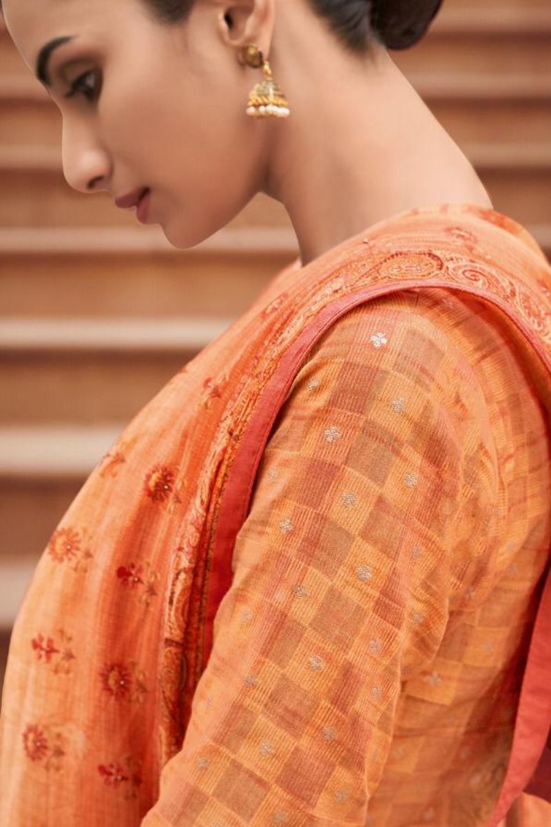 Varsha Fashion Senses Pure Monga Silk Banarasi Weave Digital With Embroidery Suits S-16