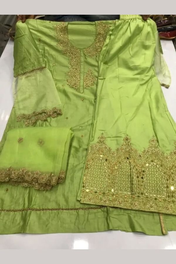 Your Choice Adaa  Jam Silk Cotton Semi Stitched With Embroidery Work Plazo Suit 2954