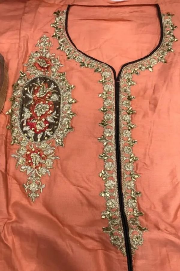 Your Choice Adaa Jam Silk Cotton Semi Stitched With Embroidery Work Plazo Suit 2955