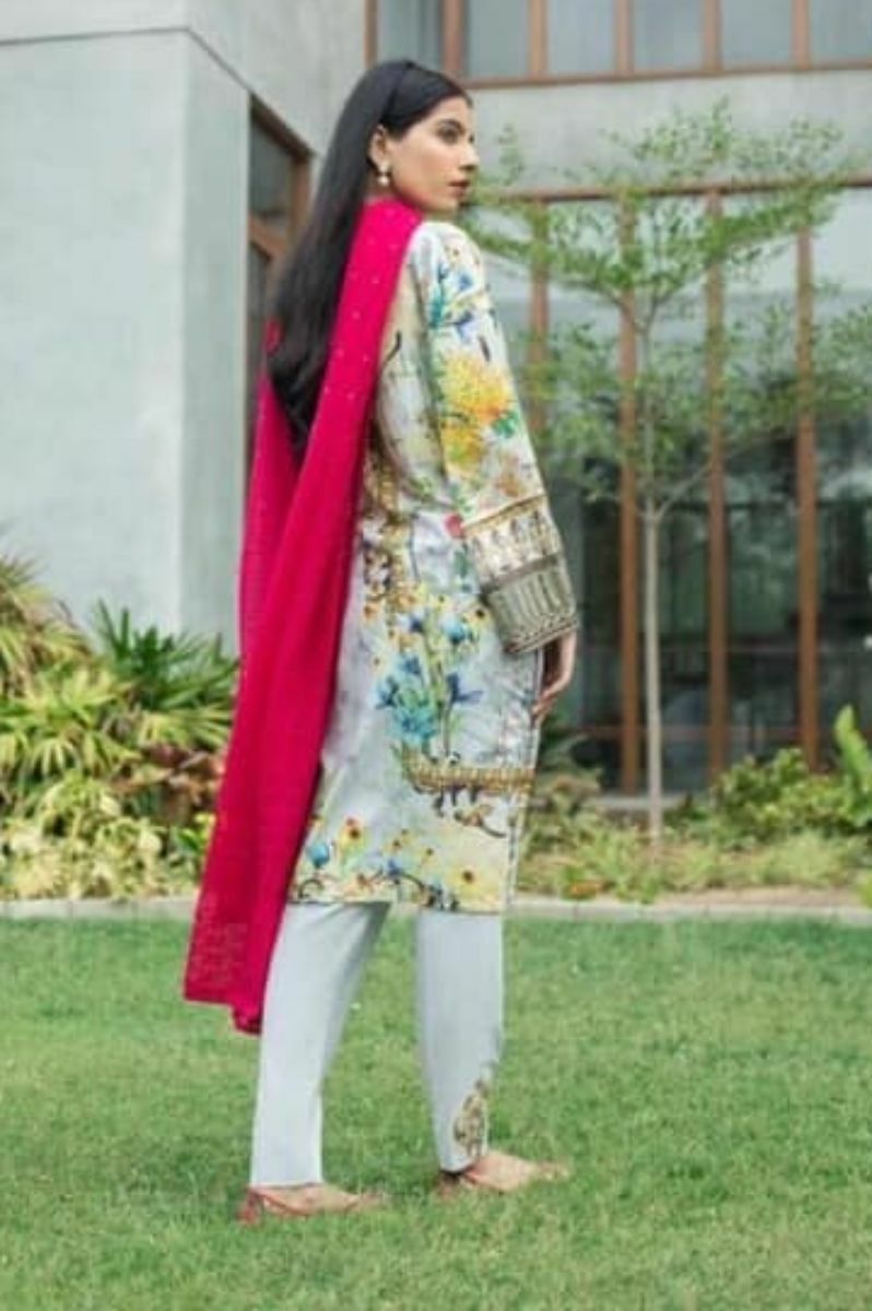 Z S Textile Malkah Festive Embroidered Lawn Collection Pure Lawn With Embroidery Suit ZS-09