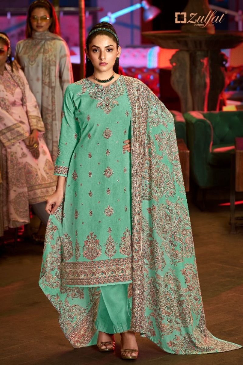 Zulfat Designer Suits Aline Summer Suits Free Shipping Suit Salwar 403-009