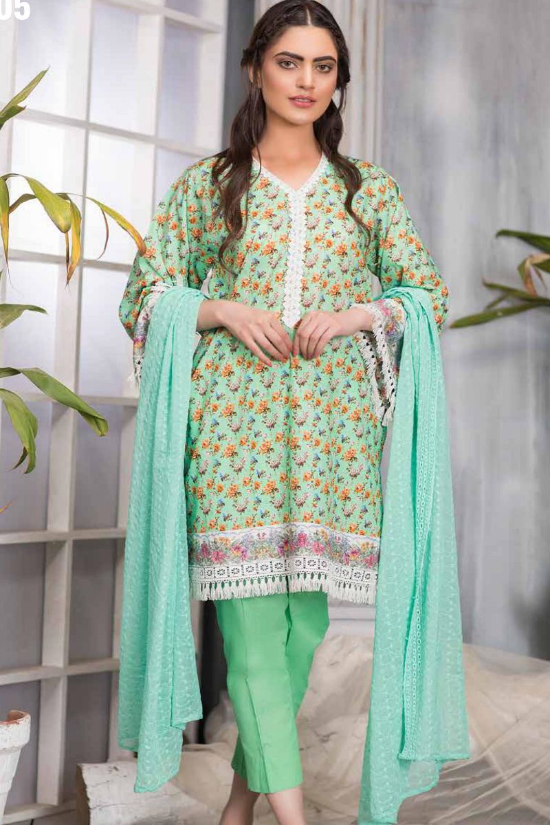 Zebaish Amor Presents Digital Printed Pure Lawn Shirt Original Pakistani Salwar Suit Z-05