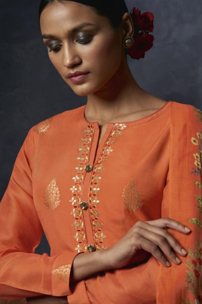 Sahiba Sarg Laika Silk Digital Print With Embroidary Work Suits 601