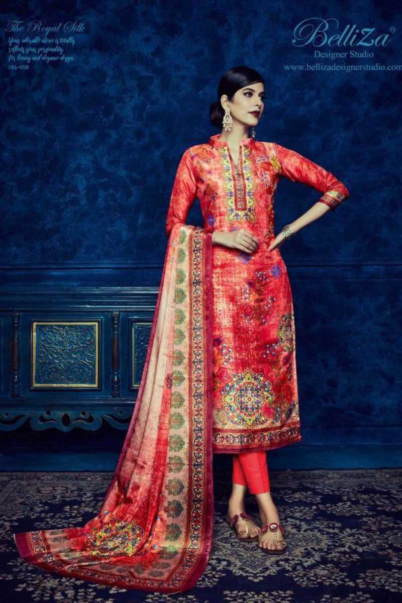 Belliza Designer Studio The Royal Silk Presents Pure Upada Silk Collection Suit 186-008