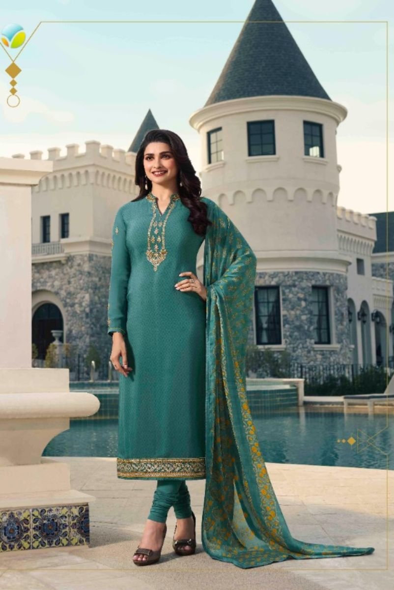 Vinay Silkina Royal Crepe 24 Crepe with Embroidery Salwar Suit 9968