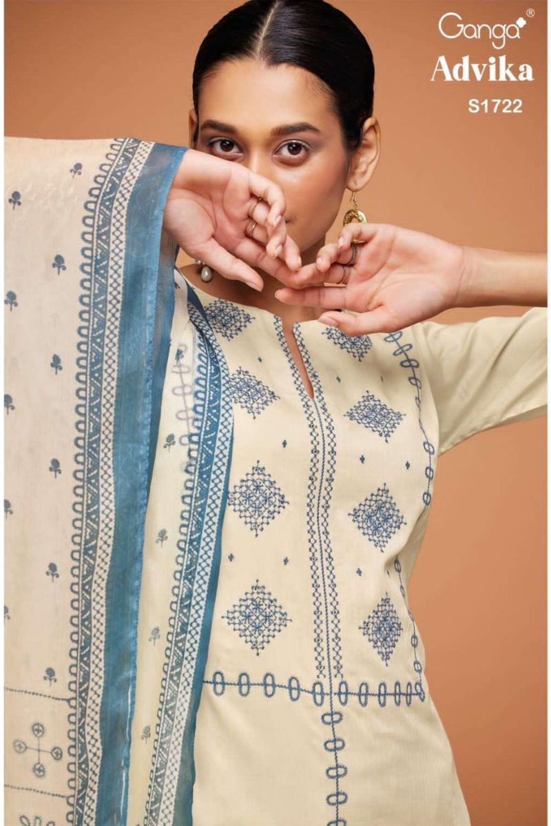 Ganga Fashion Advika S1722 Summer Collection Ladies Salwar Suits S1722-A