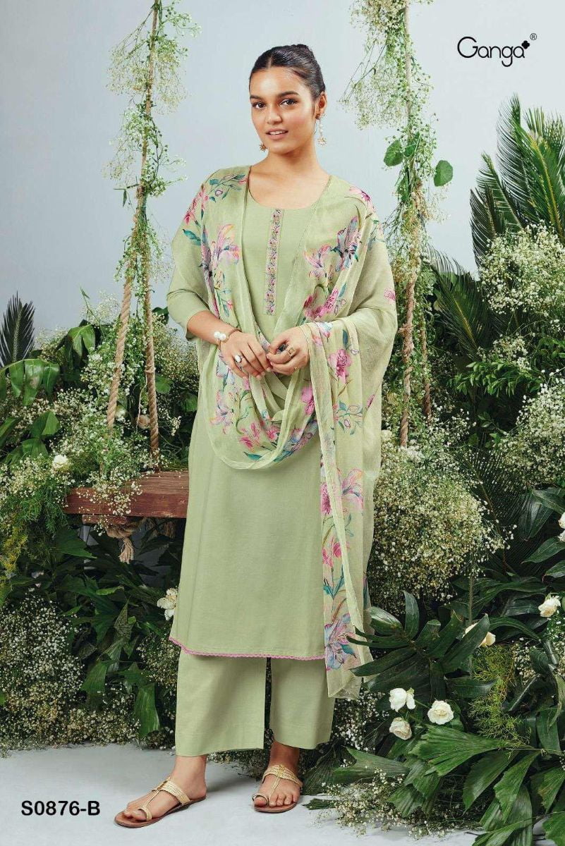 Ganga Fashion Ruha S0876 Summer Collection Ladies Salwar Suits S0876-B