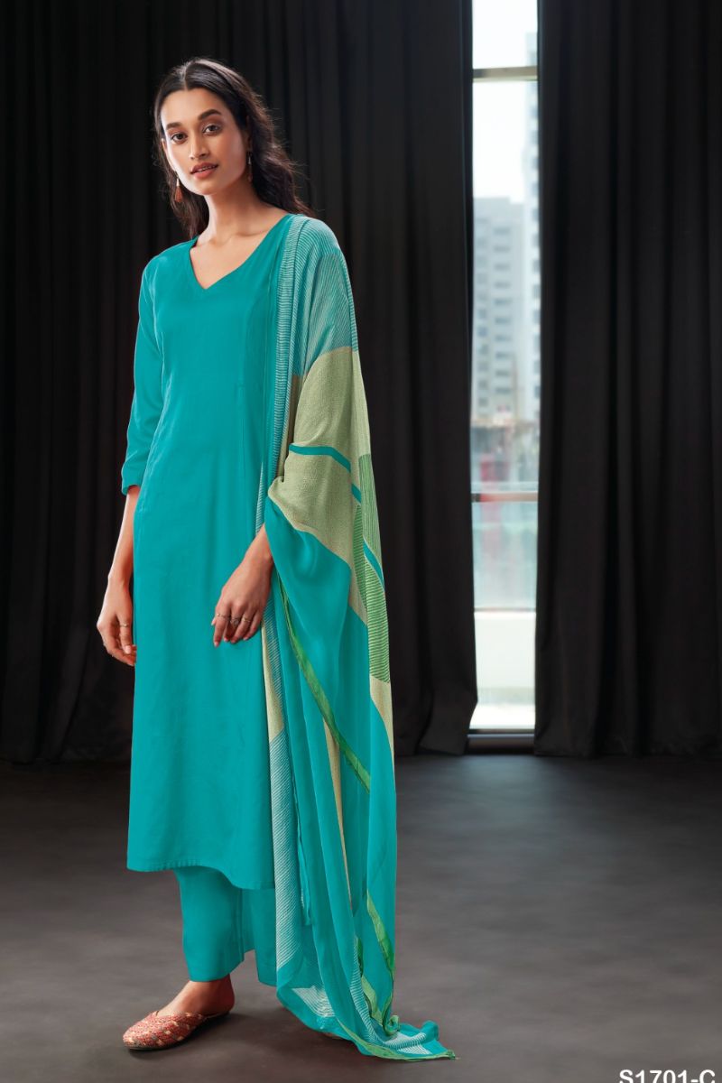 Ganga Fashion Selvi S1701 Summer Collection Ladies Salwar Suits S1701-C
