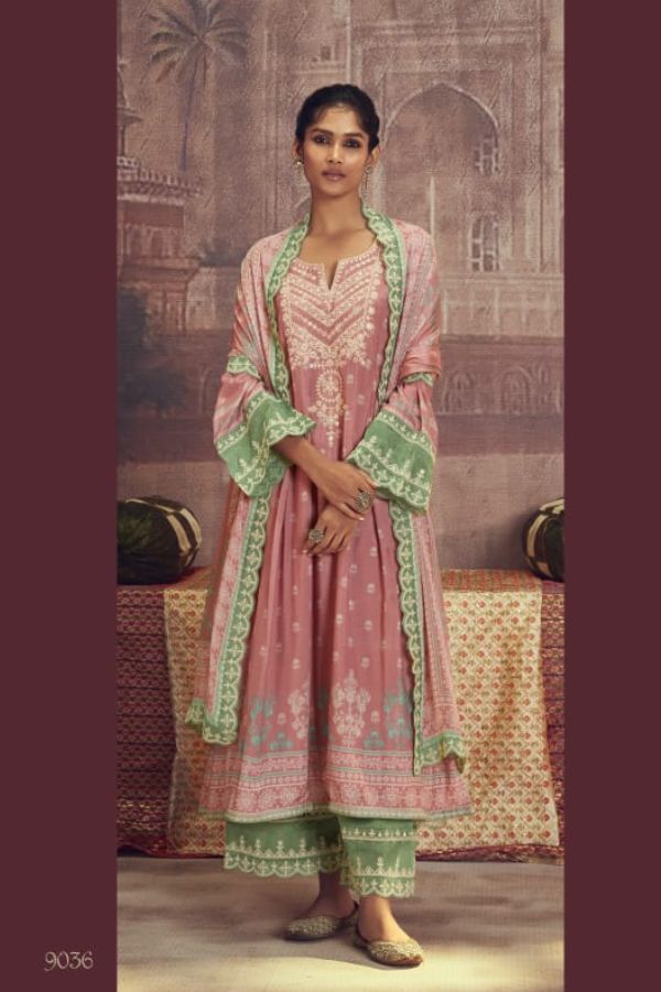 Kimora Fashion Mehboob Muslin Digital Printed Suits 9036