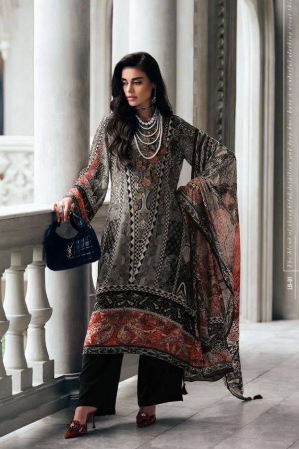 Varsha Fashions Libas E Lajawab Summer Collection Silk Salwar Suit LB-01