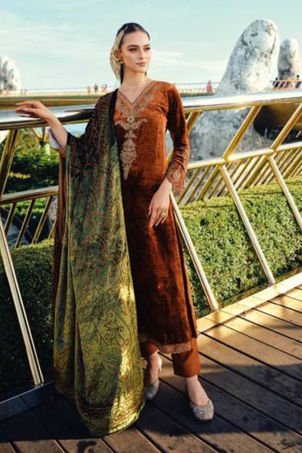 Cinderella Guzarish Italian Velvet winter salwar suits 10372