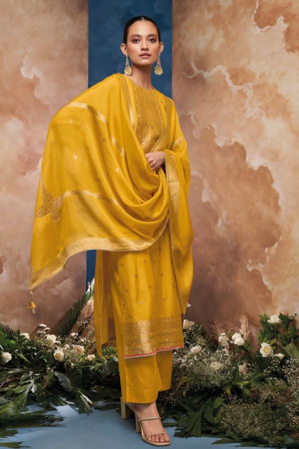 Ganga Fashions Ezaz Premium Bemberg Silk Salwar Suit C1601
