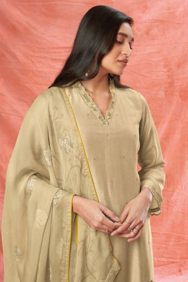 Ganga Fashions Rowan Premium Bemberg Russian Silk Solid Suits S1839-B