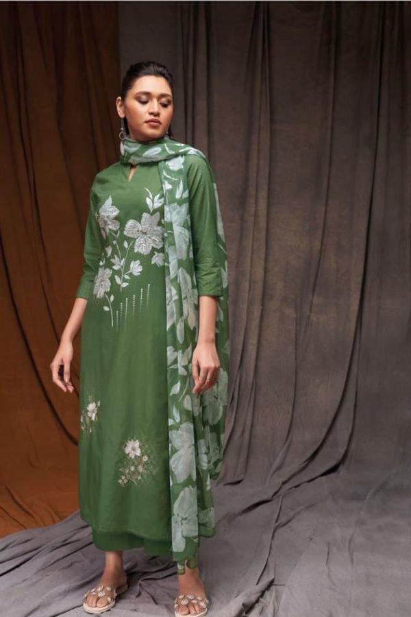Ganga Fashions Samara S1970 Premium Cotton Silk Printed Suit S1970-B
