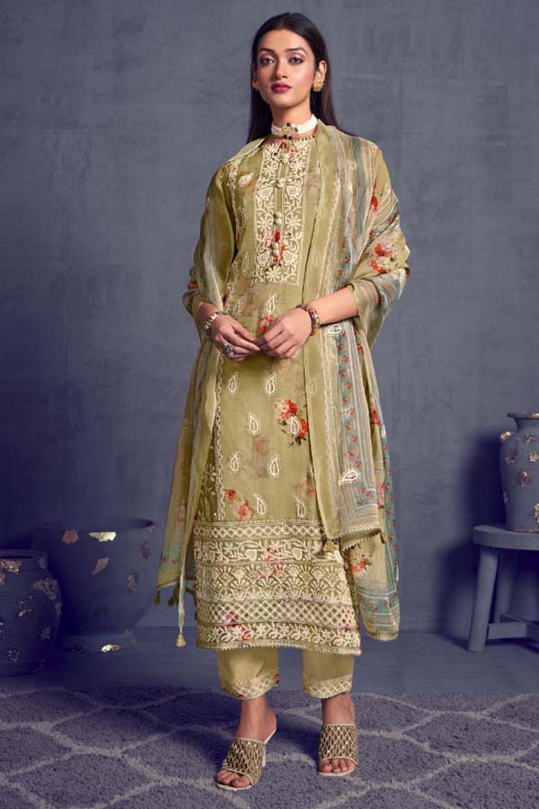 JAY VIJAY PRINTS IQRA SUMMER COLLECTION PURE ORGANZA UNSTITCHED SUITS 8497