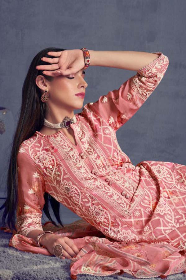 JAY VIJAY PRINTS IQRA SUMMER COLLECTION PURE ORGANZA UNSTITCHED SUITS 8498