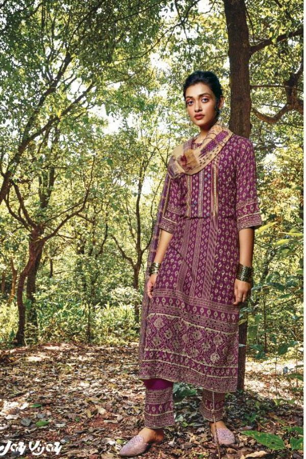 Jay Vijay Prints Vara Pure Moga Silk Digital Printed Suit 7848