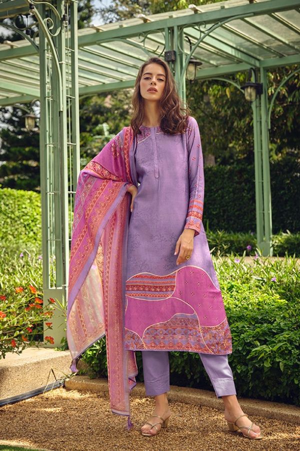 PRM Trendz Anjum Pure Muslin Silk Unstitched Salwar Suit 5256