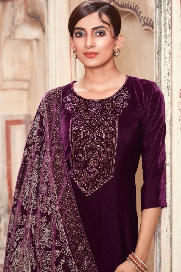 Riana Pakeezah 4 winter collection suits 70306